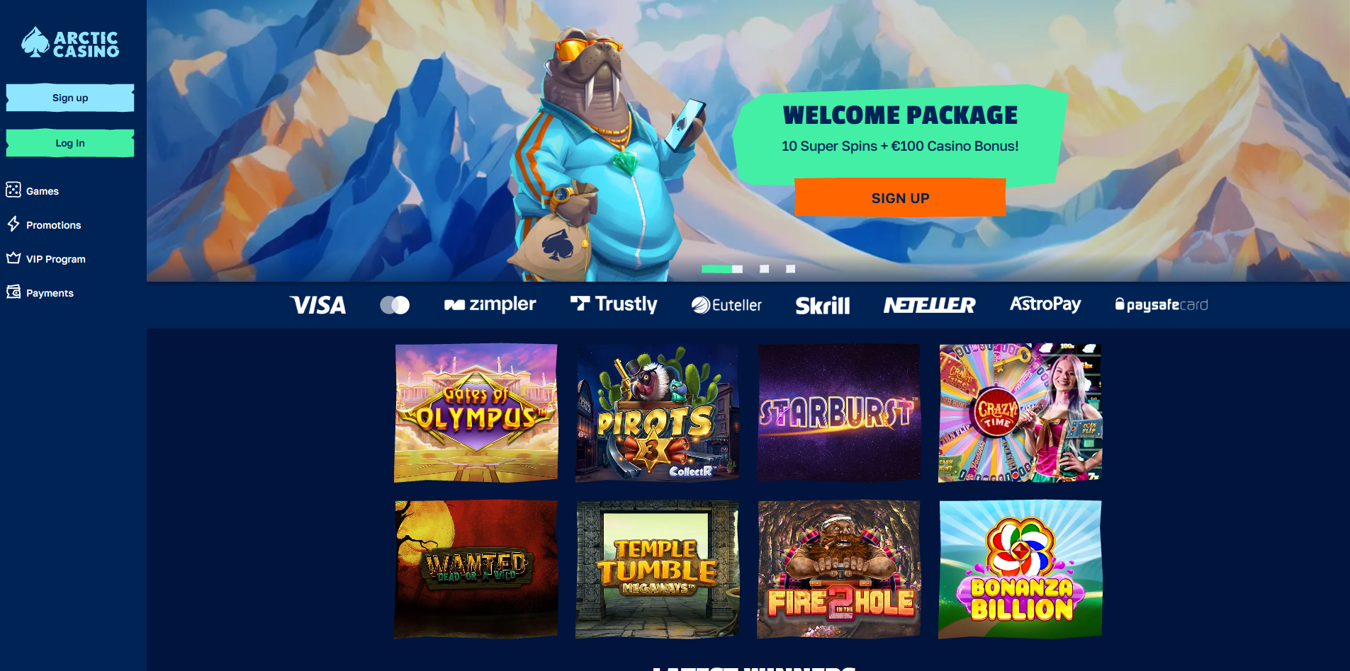 Arctic Casinon etusivu