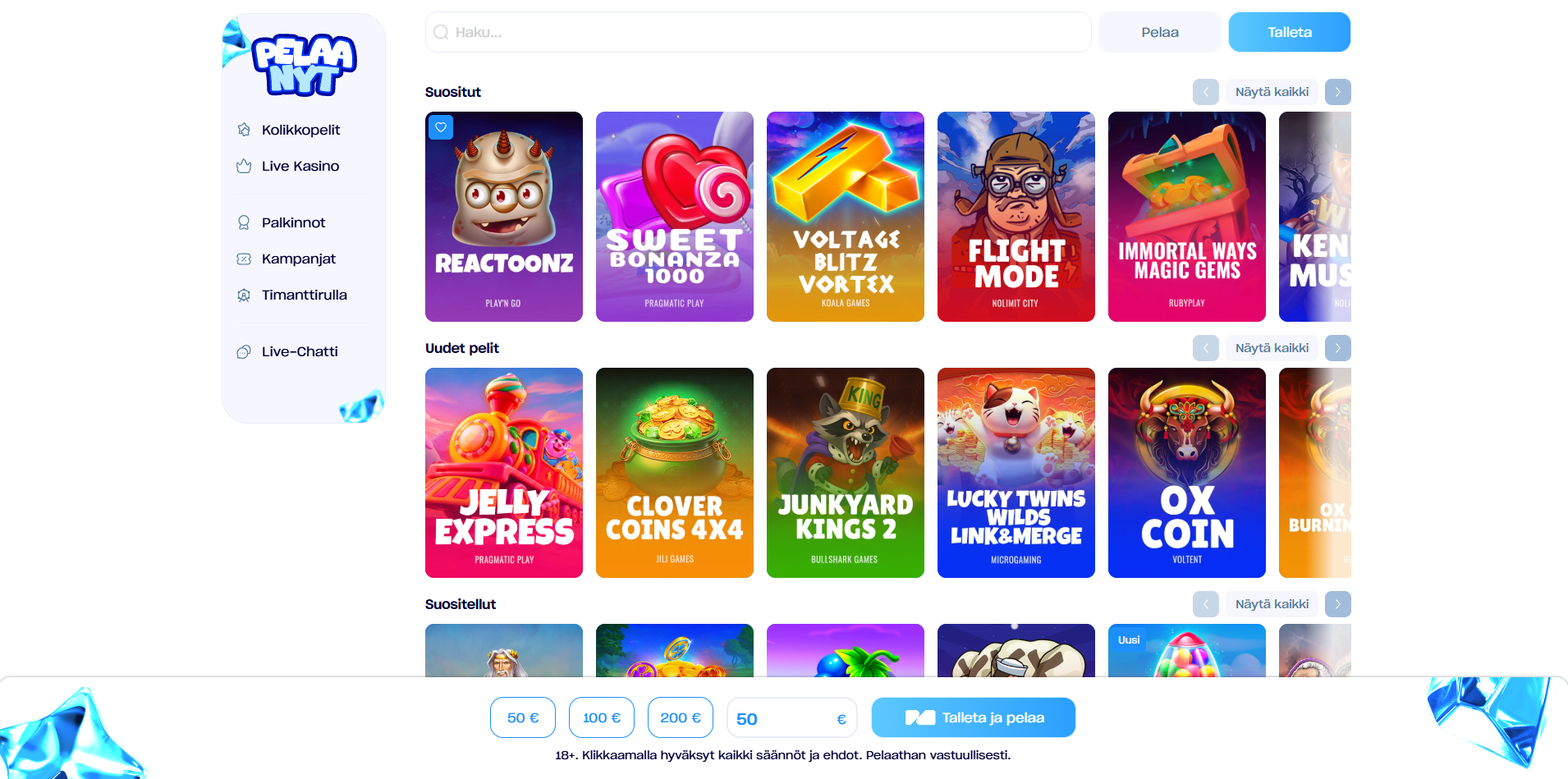 Pelaanyt Casinon etusivu
